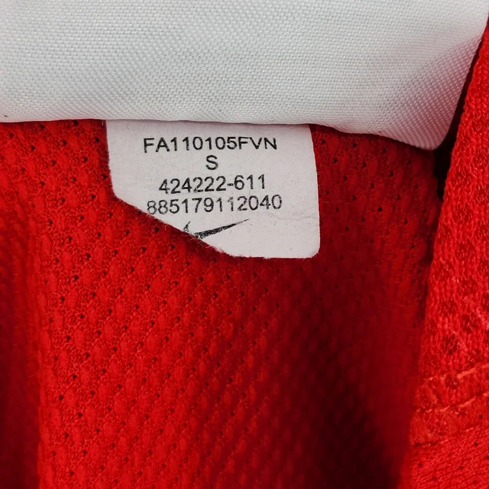 Nike Running 1/2 Zip Shirt S Mens Red Black Dri FIT Athletic Jogging Wicking